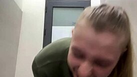 amateur teen squirts extremely close-up in public gym
