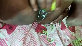 Amazing Mature Indian Woman Fingers Hairy Pussy to Squirting Creampie