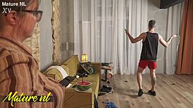 hey stepson, caught you working out... now fuck mommy's wet pussy or else?