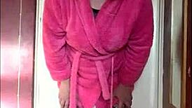 Shy Crossdressing Sissy Begs to Swallow Cum in Stockings