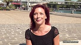 redhead milf cougar lingerie vacation hotel fuck oral creampie condom european style