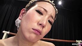 skinny flexible asian ballerina in lingerie cosplay seduces to mmf 3some uncensored jav rough doggystyle cowgirl tight pussy hairy cumshots facial swallow.