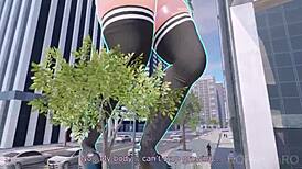Giantess With Huge Tits And Big Ass Humps Massive Building
