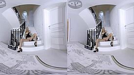 Hot maid in vr takes it further with extra service.