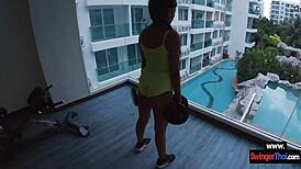 Thai Amateur Big Ass Workout Gym Session Leads to Hotel Room Hard Fuck