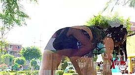 Muscular Trainer Pounds Young Latina Hard In Intense Equal Fuck Session
