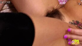 Redhead's Hairy Cunt Licked by Blonde Friend!