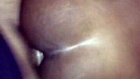 Ebony girl bends over in doggystyle with bubble ass and big black cock condom