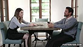 foster teen kamryn jayde seduced by lisey sweet then threesome sex with tommy gunn