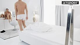 skinny girlfriend begs for big cock deep in pussy doggystyle spooning cum?