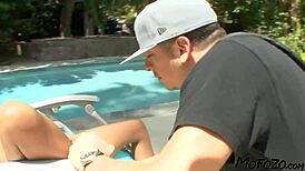 step sister with tiny 18+ tits GETS POUNDED DOGGYSTYLE by big cock
