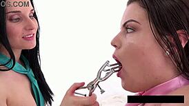 vany ully and lucia denvile fist each others wet pussies