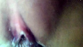 sideways fucking cheating wife's soaked pussy keeps pounding after cum for total creamy mess