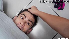 sneak a peek at this panty raid with hot fucking and cumshots