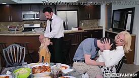 uhh step family dinner turns wild with kenna james deepthroating in kitchen... kylie kingston next?