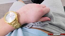 stepmom ivy ireland strokes stepson's cock slowly whispering dirty talk edging him closer