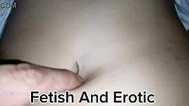 her fingers dive deep into that soft belly navel massage