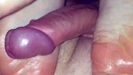 gf's soft feet get footjob cumshot from amateur fetish jerk