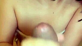 Watch this hot brunette suck and stroke my throbbing cock so damn hard?