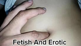 her fingers dive deep into that soft belly navel massage