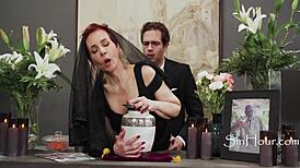 grieving gilf widow ruby lynne tempts jayden marcos at funeral
