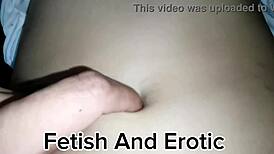 her fingers dive deep into that soft belly navel massage