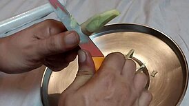 First-Time Figging: Ginger Root Stuffed Deep in Submissive's Tight Anus for Dom Control