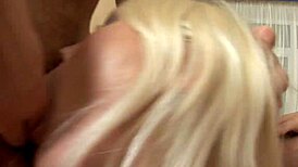 Sexy Blonde Enjoys Fantastic Threesome With Two Guys