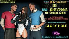 gloryhole fun with hungarian asmr audio and group votes