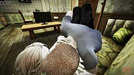 Horny Russian Stepmom Awakens To Stepson Erection