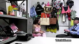 horny cougar wants to fuck during her police cavity search