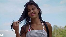amazing ebony babe denisse teases with her tight ass