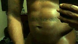 Big black cock delivers massive cumshot in close action