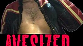Masturbating my monster cock on the workbench at work feels so good