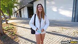 Bangbros andrea lapiedra is shy for a while until she starts twerking with a dick inside her asshole