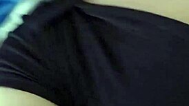 gorgeous trans gf dildos her fat ass and cums for you
