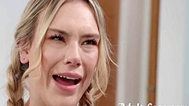 Blonde teen has a type for her step cousins