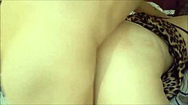 french amateur in satin lingerie takes doggystyle fuck and rimjob