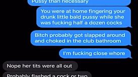 sexting wife teases husband with dirty talk