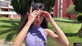 Cute fitness babe shows her talents in sports and sex