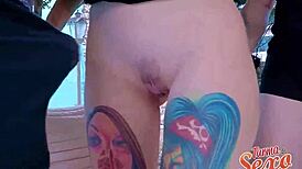 Frotinha and friend fuck the skinny colored haired slut