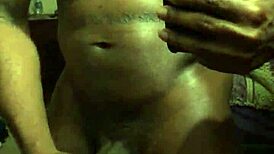 Big black cock delivers massive cumshot in close action