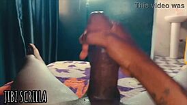 Big black cock stroking by penismanxxx production