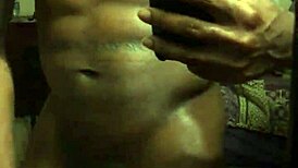 Big black cock delivers massive cumshot in close action