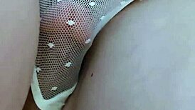 Almost got seen by train passengers when stranger slides thick cock inside panties