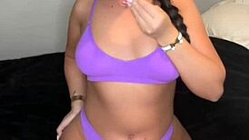 Teen british exchange student solo fun