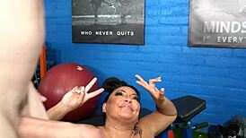 Huge Ass Latina Fucking Big Cock Dude At Gym