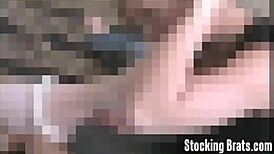 lesbian threeway in pantyhose