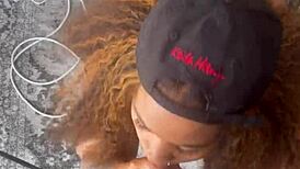 sucking on bbc feels so good with this horny ebony friend
