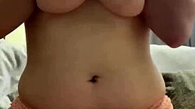Amateur stuffs panties in her wet pierced pussy